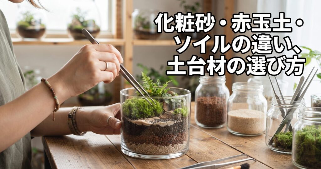 化粧砂・赤玉土・ソイルの違い、土台材の選び方