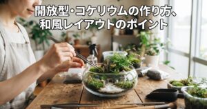 開放型・コケリウムの作り方、和風レイアウトのポイント